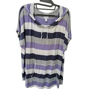 Women's Short Sleeve Hoodie by Sundays Size 1X
